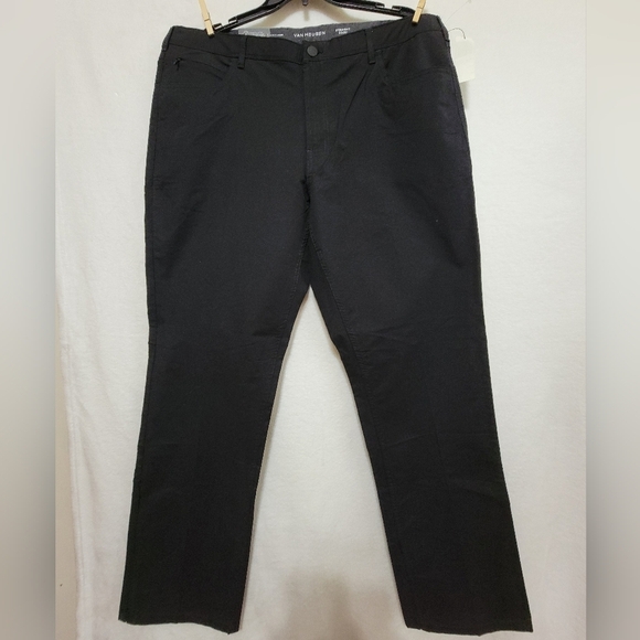 Men's Van Heusen MaxFlex 5 Pocket Pants, Black, Size 38x32, NWT-small defect - Picture 12 of 12